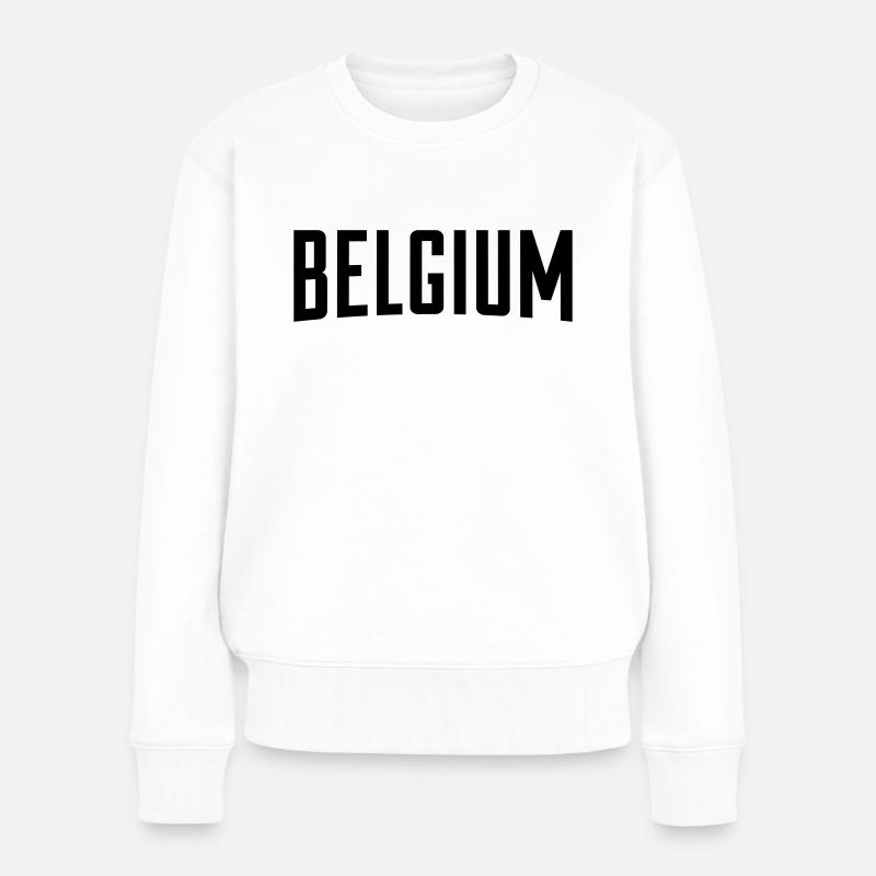 Belgien Belgien WK - Frauen Premium Bio Pullover - Weiß