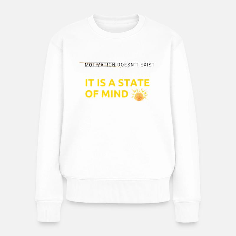 Motivation existiert nicht GEIST - Frauen Premium Bio Pullover - Weiß