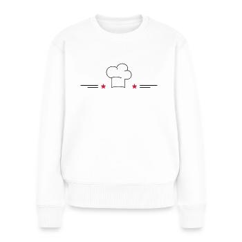 Chef's hat with stars - Women's Premium Organic Jumper - white - Front - Julia (174cm)