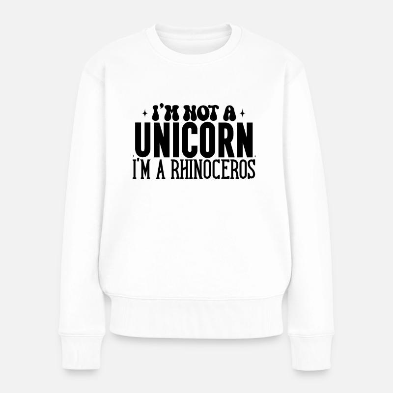 Unicorn - Frauen Premium Bio Pullover - Weiß