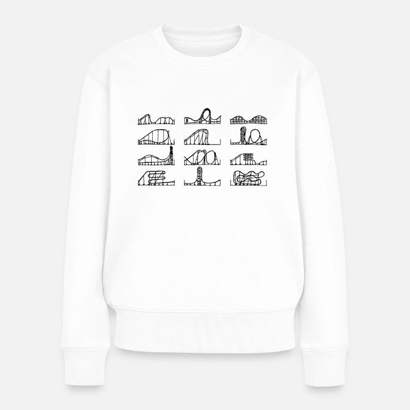 Rollercoaster Love - Frauen Premium Bio Pullover - Weiß