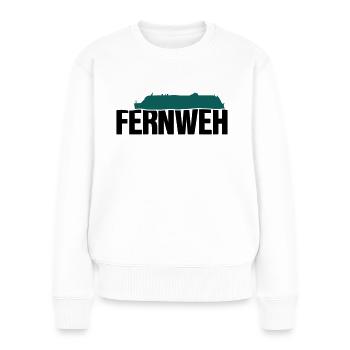 Fernweh - Frauen Premium Bio Pullover - Weiß - Vorne - Julia (174cm)