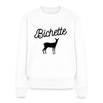 Bichette - Pull Premium bio Femme - blanc - Devant - Julia (174cm)