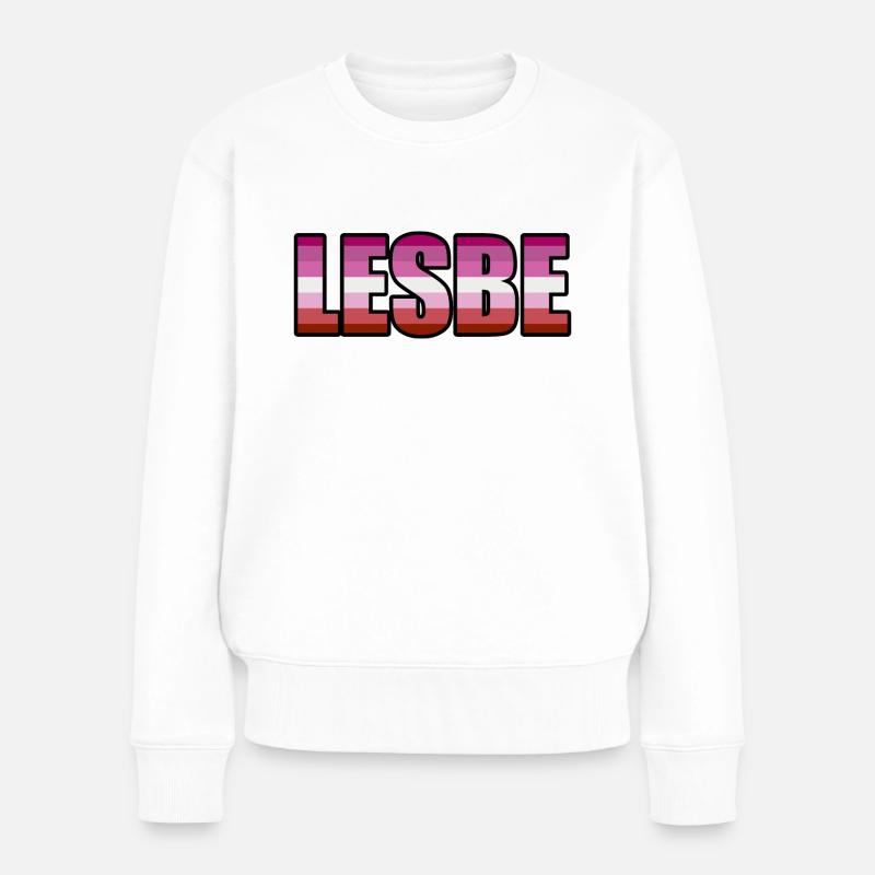 Lesbe - Frauen Premium Bio Pullover - Weiß