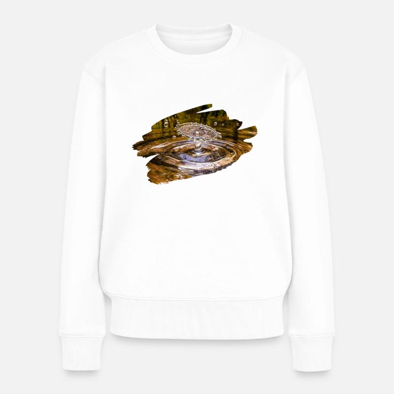 Waterdrop - Pull Premium bio Femme - blanc