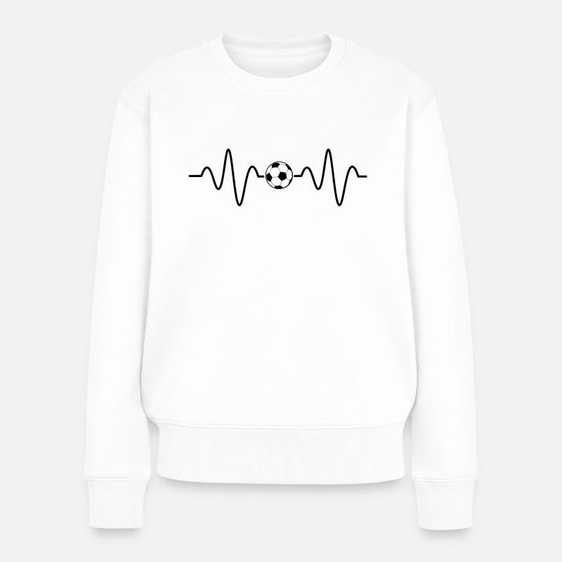 Fußball Soccer - Frauen Premium Bio Pullover - Weiß