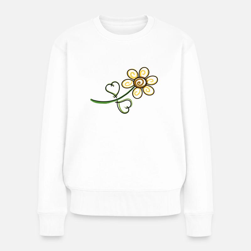 Fleur - Pull Premium bio Femme - blanc
