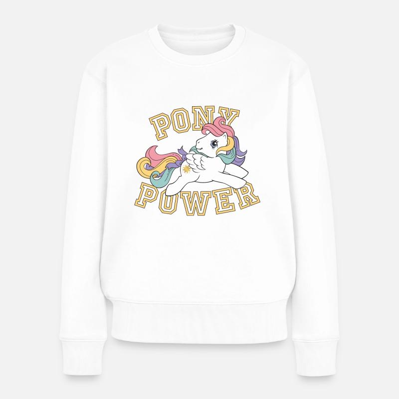 My Little Pony Retro Pony Power - Frauen Premium Bio Pullover - Weiß