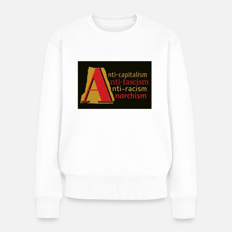 Anarchisme & Antifascism - Pull Premium bio Femme - blanc