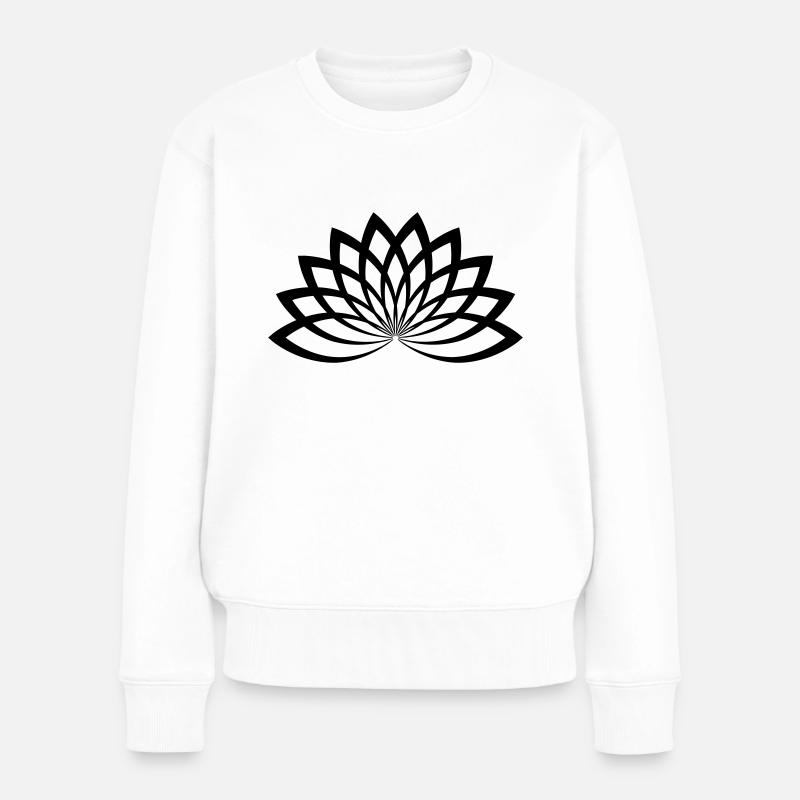 Lotus - Frauen Premium Bio Pullover - Weiß