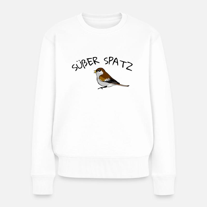 Süßer Spatz - Frauen Premium Bio Pullover - Weiß