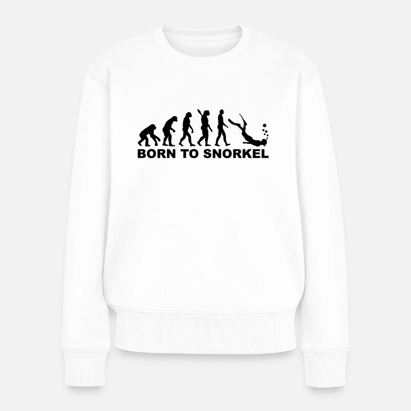 Evolution Snorkeling - Women's Premium Organic Jumper - white