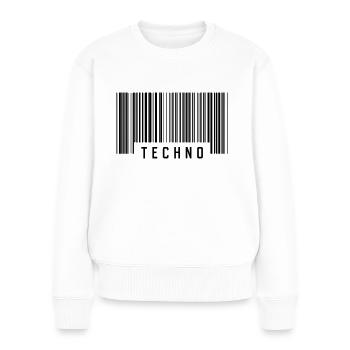 Techno - Frauen Premium Bio Pullover - Weiß - Vorne - Julia (174cm)