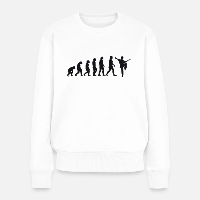 Evolution of Kung Fu - Frauen Premium Bio Pullover - Weiß
