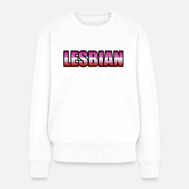 Lesbian - Frauen Premium Bio Pullover - Weiß