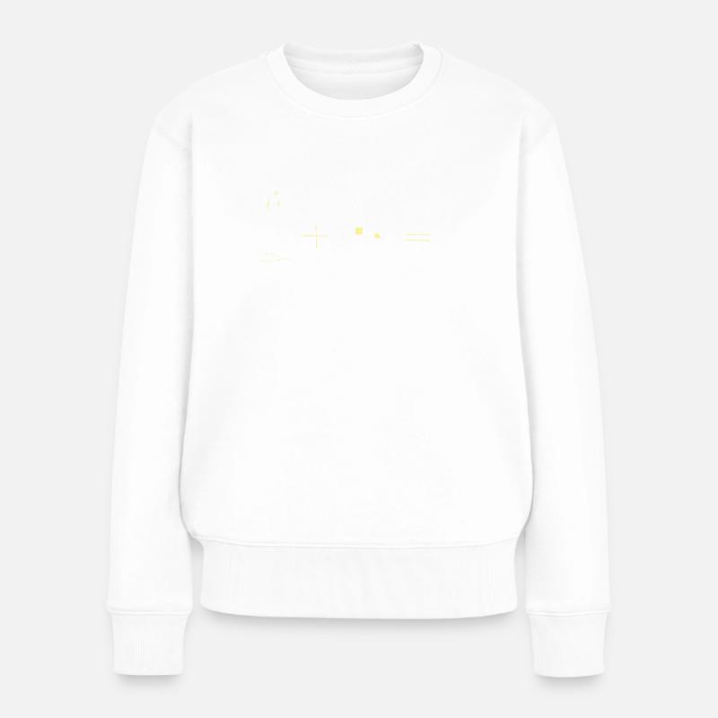 camping one love - Frauen Premium Bio Pullover - Weiß
