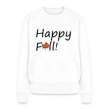 Bonne chute - Pull Premium bio Femme - blanc - Devant - Julia (174cm)
