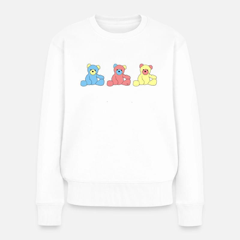 Teddy Bear - Frauen Premium Bio Pullover - Weiß