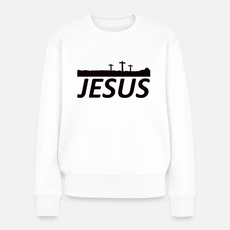 Jésus - Pull Premium bio Femme - blanc