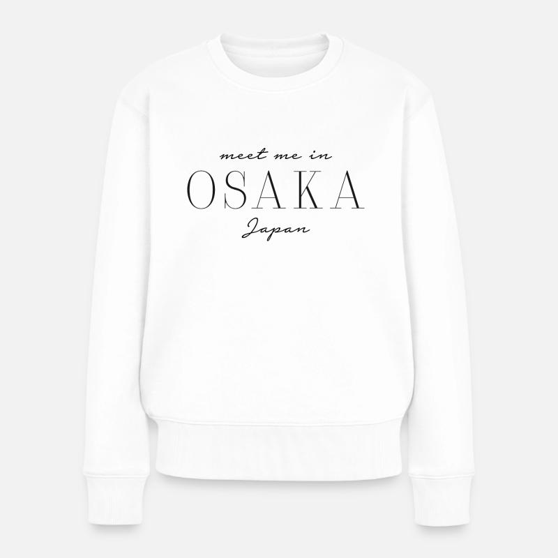 Meet me in Osaka - Frauen Premium Bio Pullover - Weiß