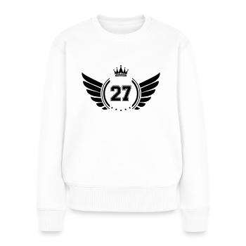 Armoiries 27 - Pull Premium bio Femme - blanc - Devant - Julia (174cm)
