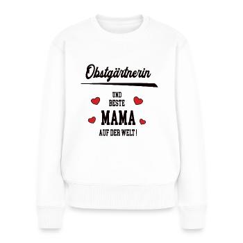 Mama Obstgärtnerin Muttertag Geburtstag Mutter - Frauen Premium Bio Pullover - Weiß - Vorne - Julia (174cm)