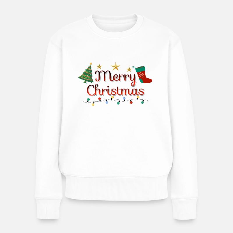 Joyeux sapin de Noël - Pull Premium bio Femme - blanc