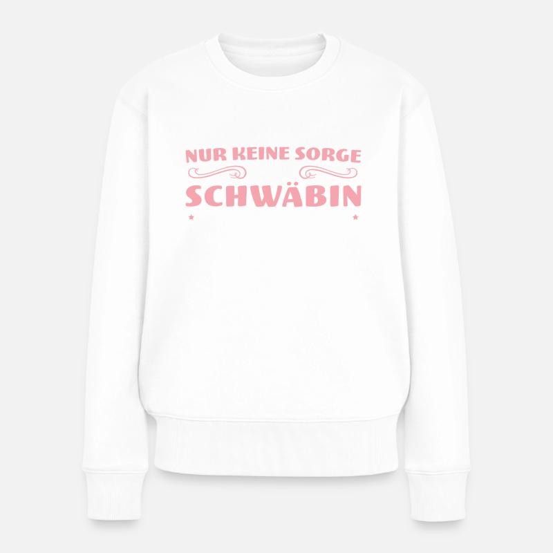 Die Schwäbin regelt das schon - Frauen Premium Bio Pullover - Weiß