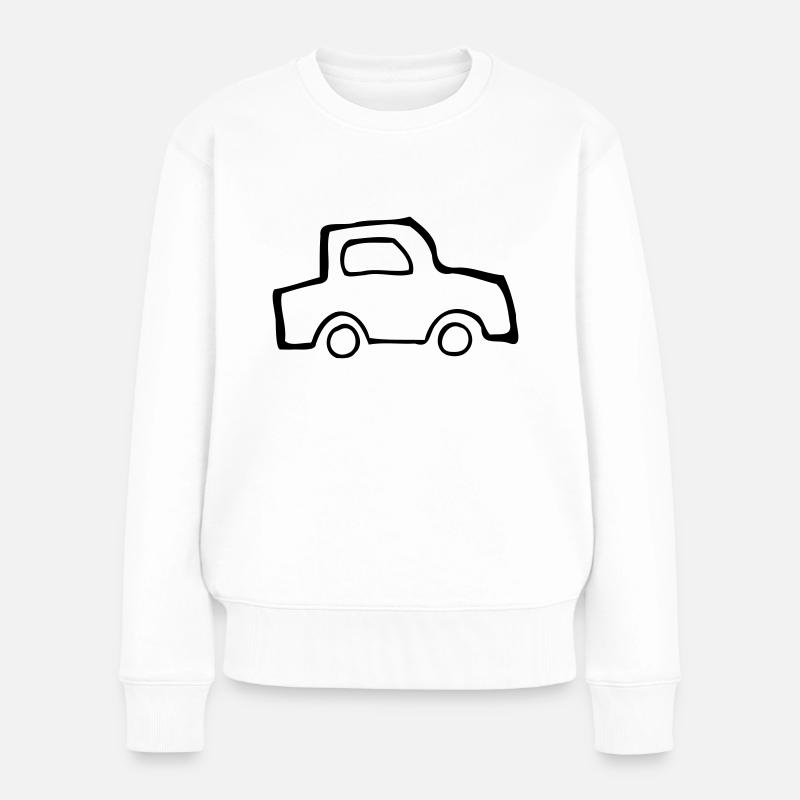 car - Pull Premium bio Femme - blanc