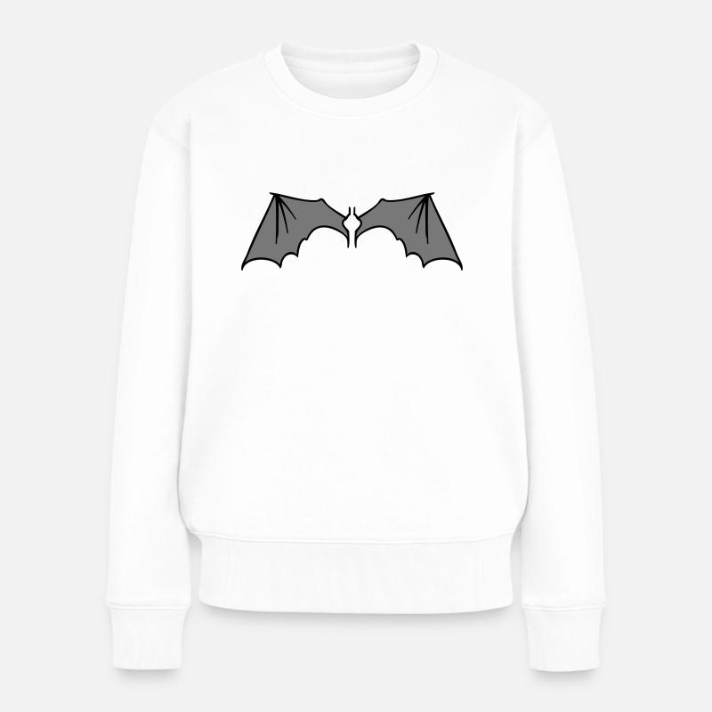 batwings_grey - Pull Premium bio Femme - blanc