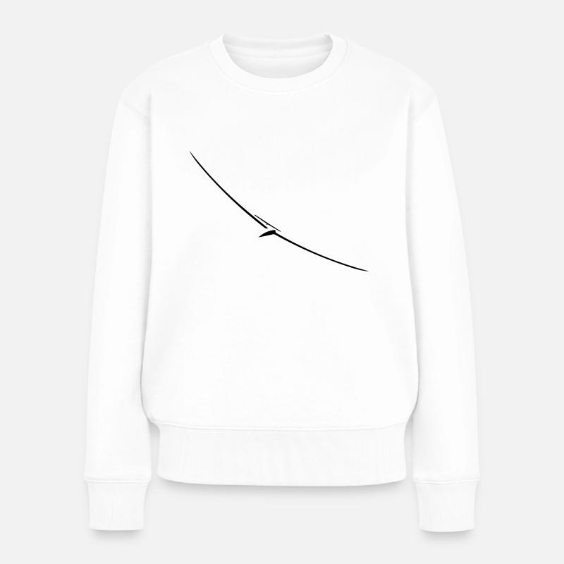 Glider Plane - Women's Premium Organic Jumper - white
