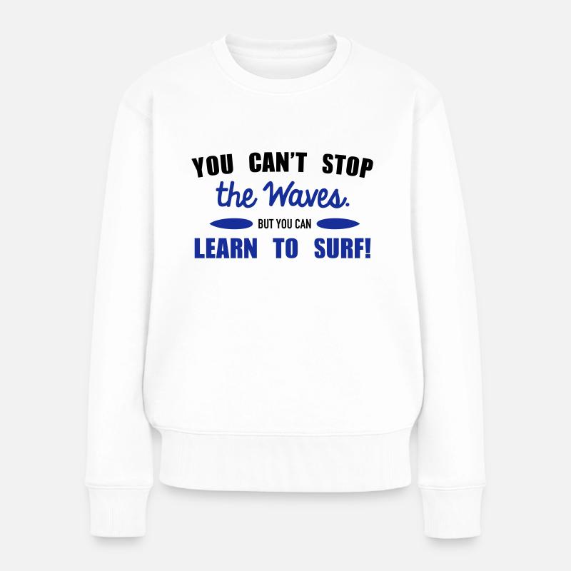 Learn to surf - Women's Premium Organic Jumper - white