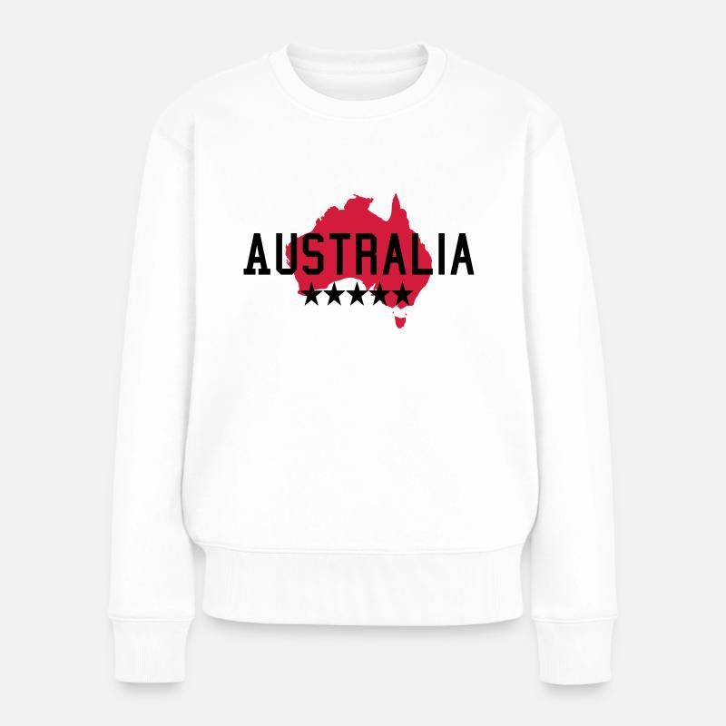 Australien - Frauen Premium Bio Pullover - Weiß