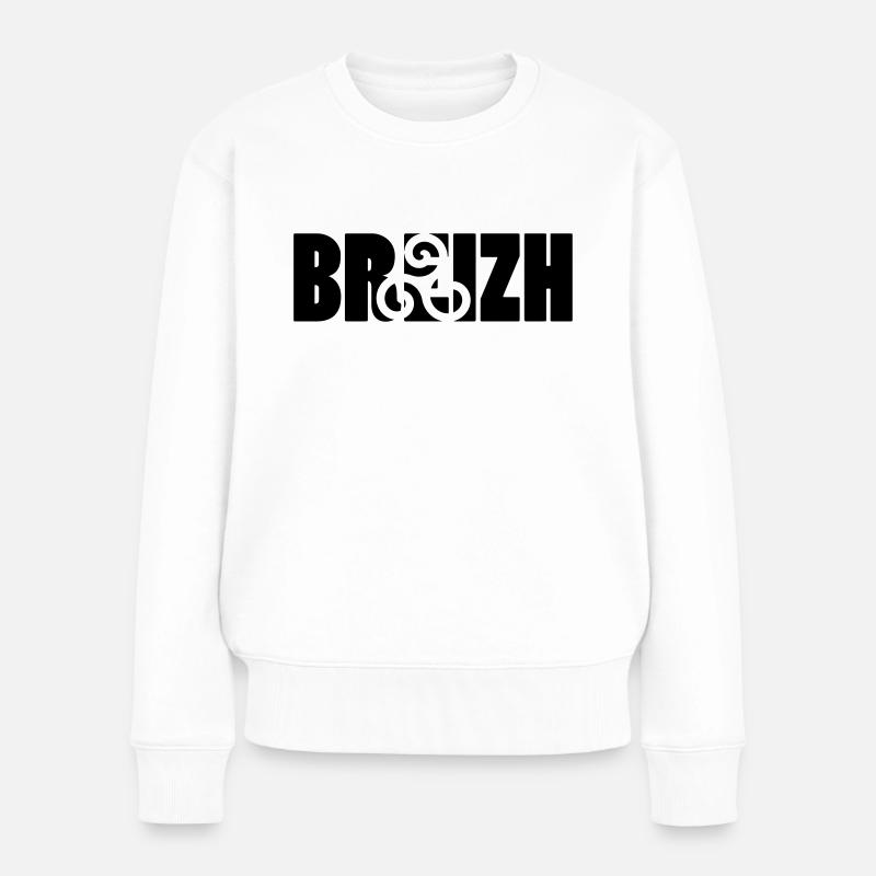 Breizh - Bretagne - Pull Premium bio Femme - blanc