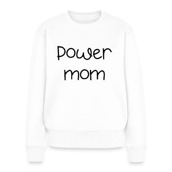 power maman maman maman maman enfants parents police - Pull Premium bio Femme - blanc - Devant - Julia (174cm)