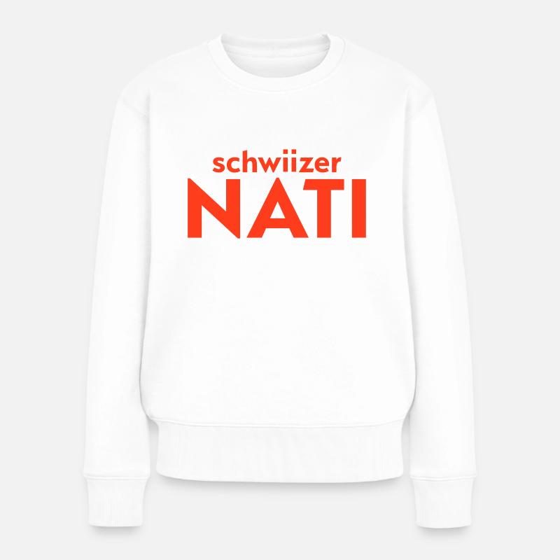 Schwiizer Nati - Pull Premium bio Femme - blanc