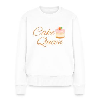 Cake Queen - Frauen Premium Bio Pullover - Weiß - Vorne - Julia (174cm)
