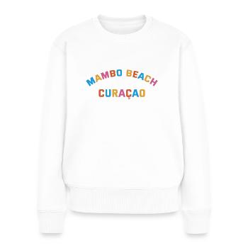 Mambo Beach - Curacao - Dutch Caribbean - Karibik - Women's Premium Organic Jumper - white - Front - Julia (174cm)