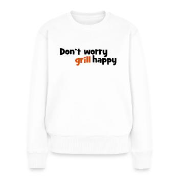 grillen - Frauen Premium Bio Pullover - Weiß - Vorne - Julia (174cm)