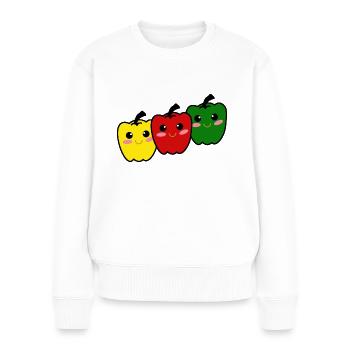 Happy peppers - Women's Premium Organic Jumper - white - Front - Julia (174cm)
