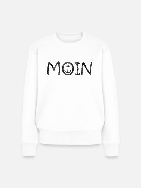Moin Hamburger - Frauen Premium Bio Pullover - Weiß