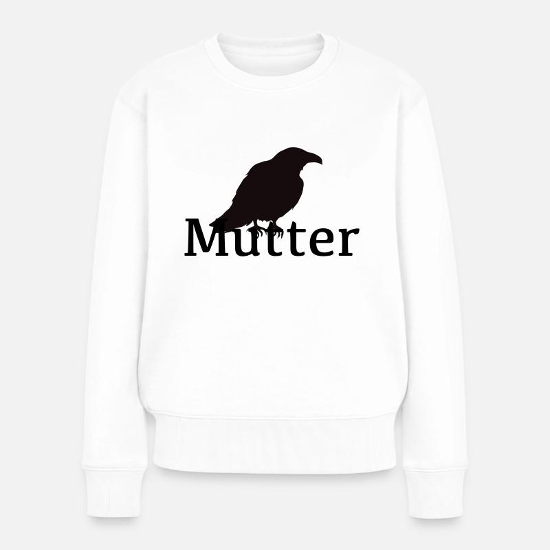 Raben Mutter - Frauen Premium Bio Pullover - Weiß