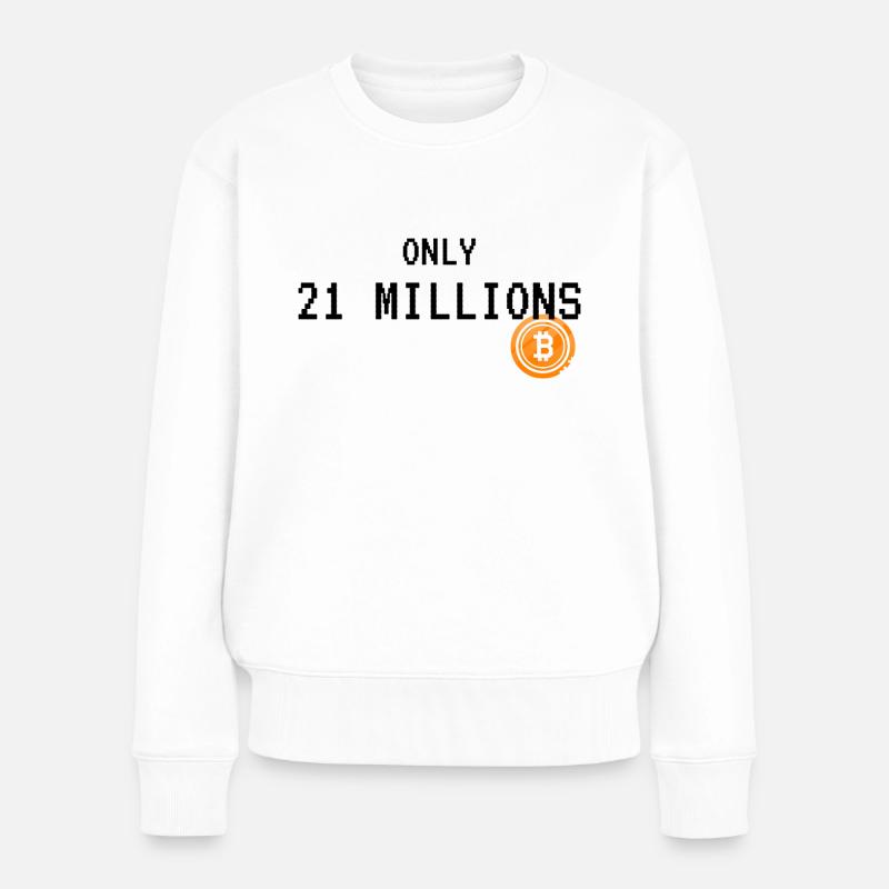 Bitcoin - Frauen Premium Bio Pullover - Weiß