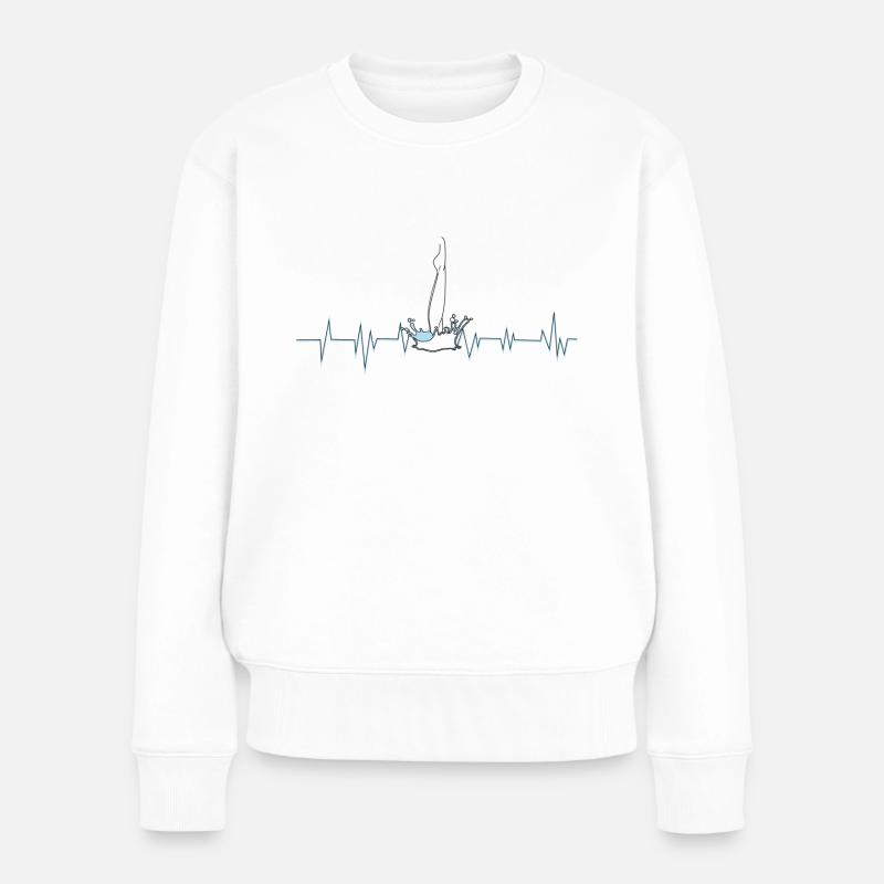 Water is my live - Frauen Premium Bio Pullover - Weiß