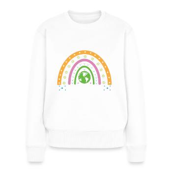 Earth Day Environmentally Friendly Earth Planet Saving - Women's Premium Organic Jumper - white - Front - Julia (174cm)