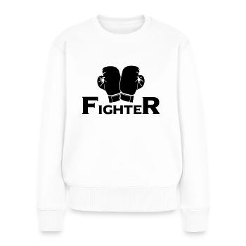 Fighter - Women's Premium Organic Jumper - white - Front - Julia (174cm)