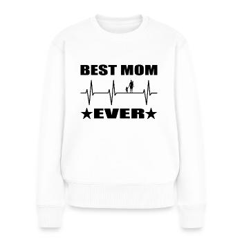 Mama - Frauen Premium Bio Pullover - Weiß - Vorne - Julia (174cm)