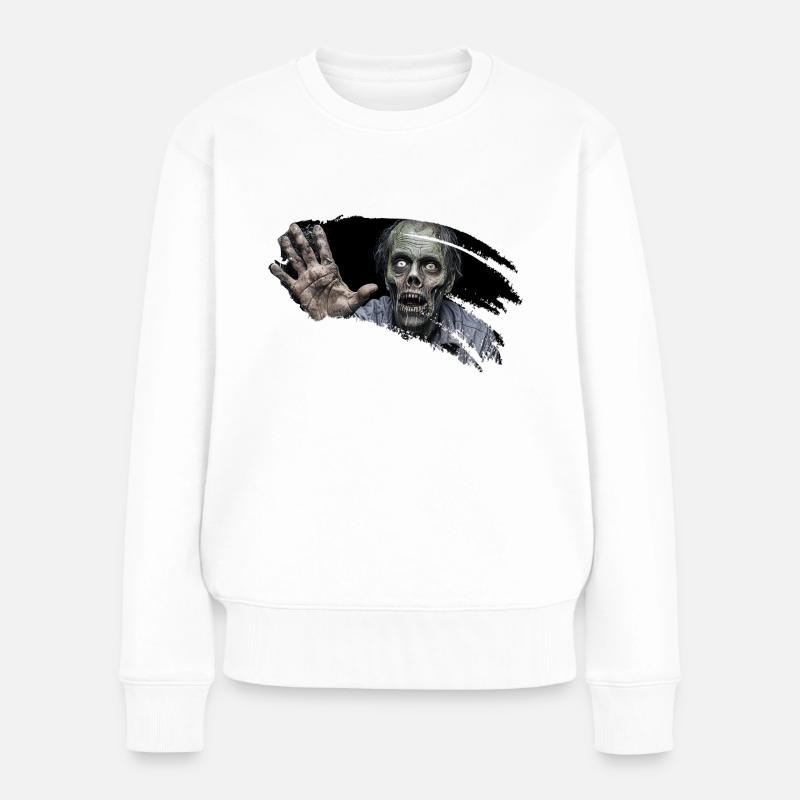 Zombie vous surveille ! - Pull Premium bio Femme - blanc