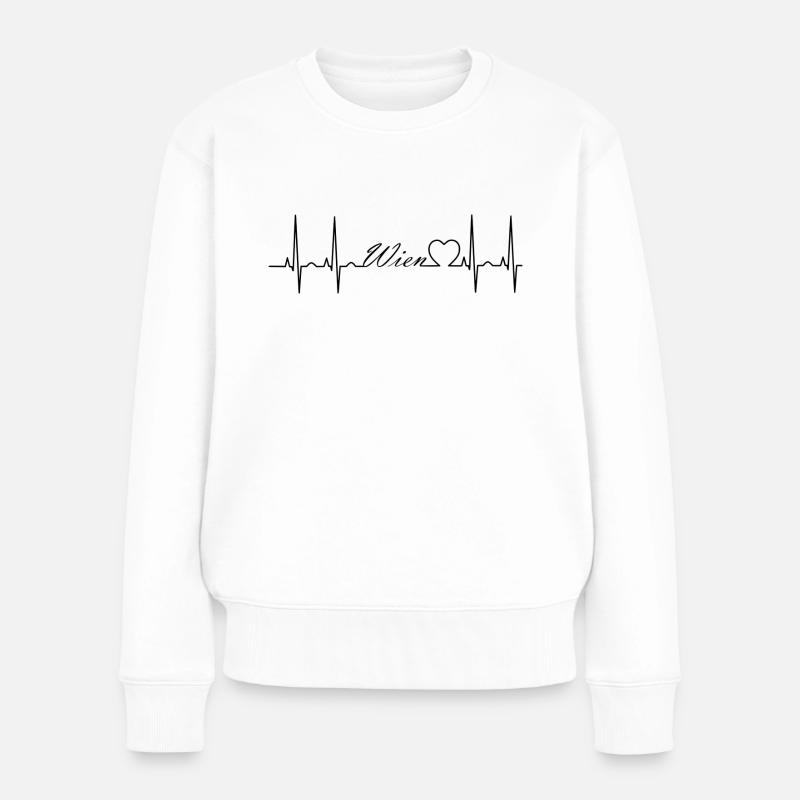 Wien - Frauen Premium Bio Pullover - Weiß