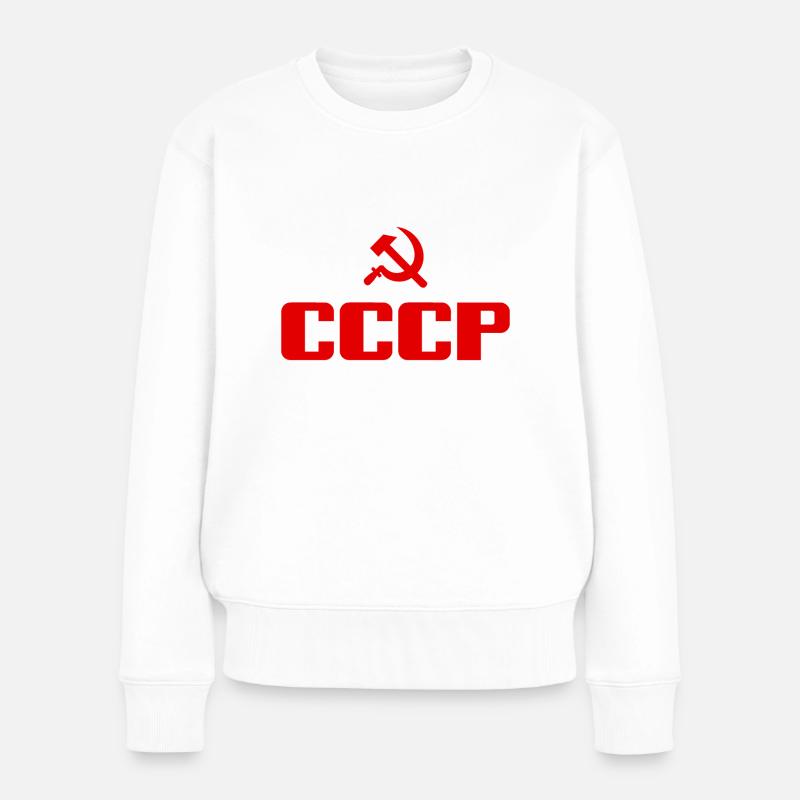 Soviet - Marteau et faucille Union soviétique - Communiste - Pull Premium bio Femme - blanc